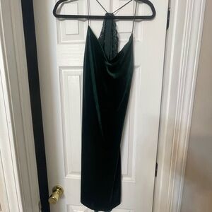 Green Velvet Dress